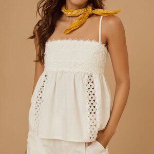 NWT Altar'd State Crochet Babydoll Top